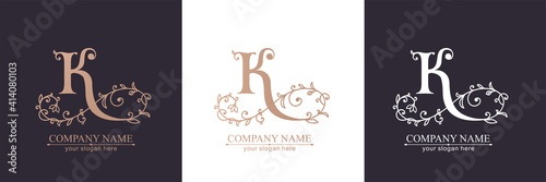 Premium Vector K logo. Monnogram, lettering. Personal logo or sign for branding an elite company.