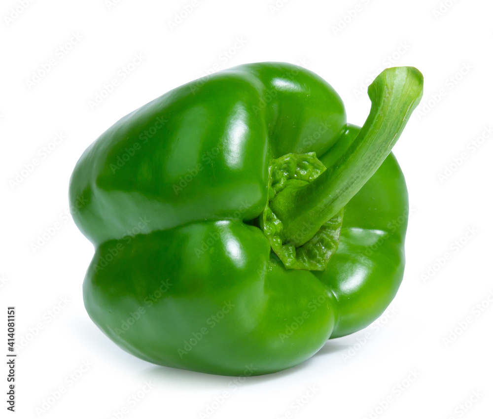 green sweet pepper isolated on white background green sweet pepper isolated on white background