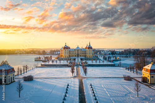 Photography Moritzburg Schloss Moritzburg Sachsen Deutschland Europa Winter Eis Kalt Schnee