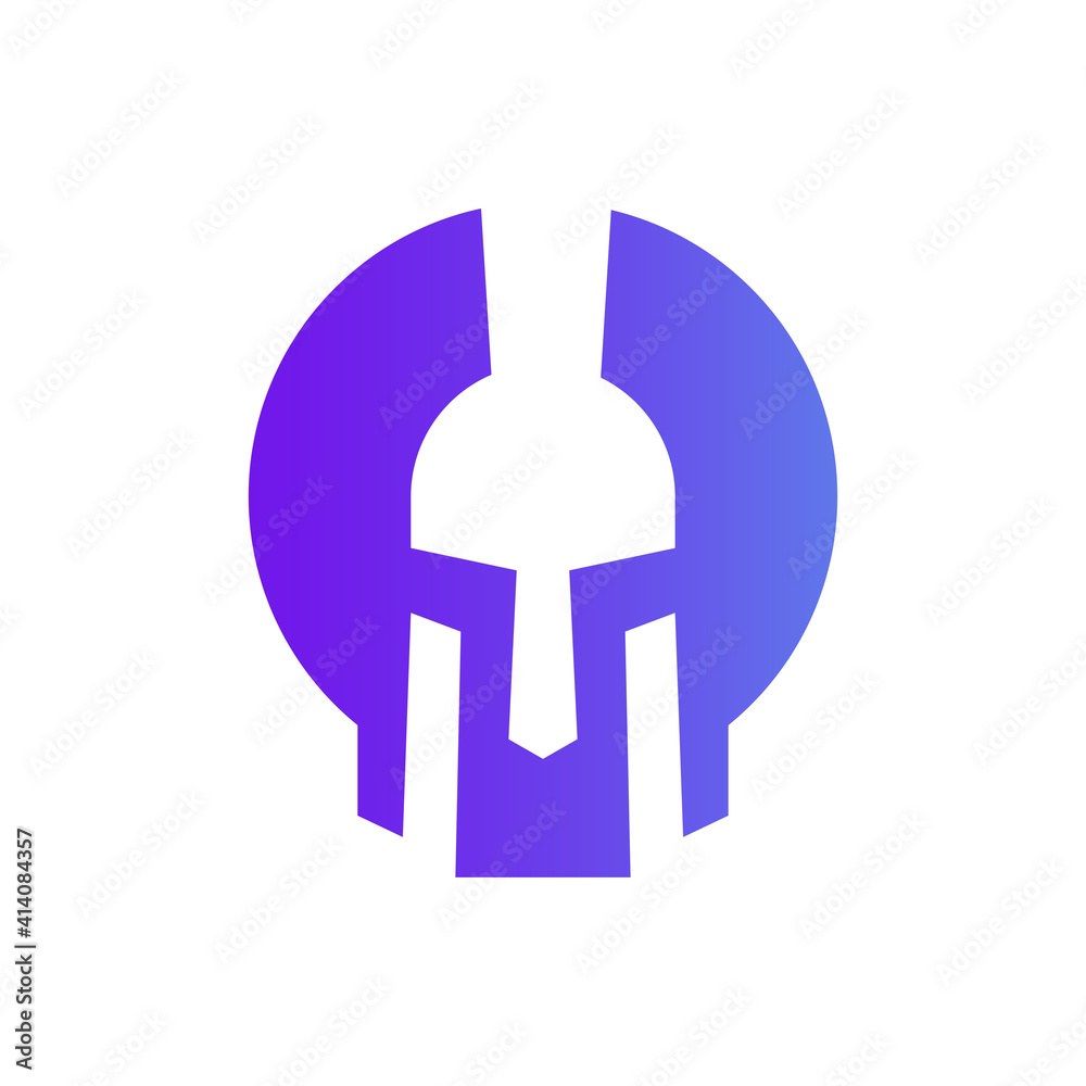 modern professional logo in the form of a Spartan helmet modern professional logo in the form of a Spartan helmet