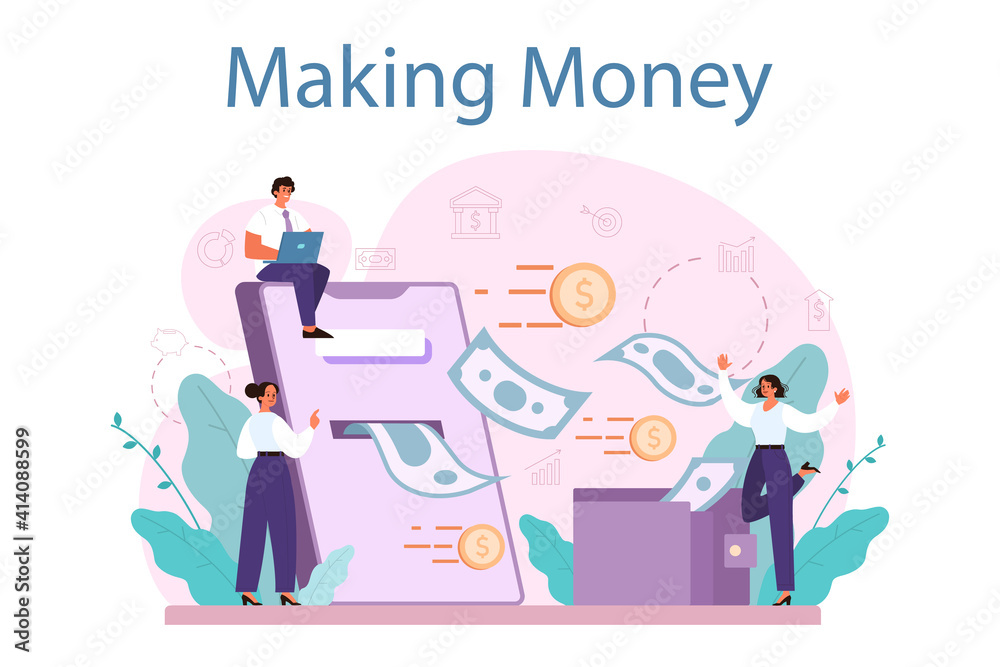 Making money concept. Idea of business development and investment. Making money concept. Idea of business development and investment.