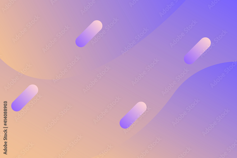 Minimal Colorful Wavy Background. Dynamic Composition of Shapes. Creative Wallpaper. Fashionable Gradient Shapes.