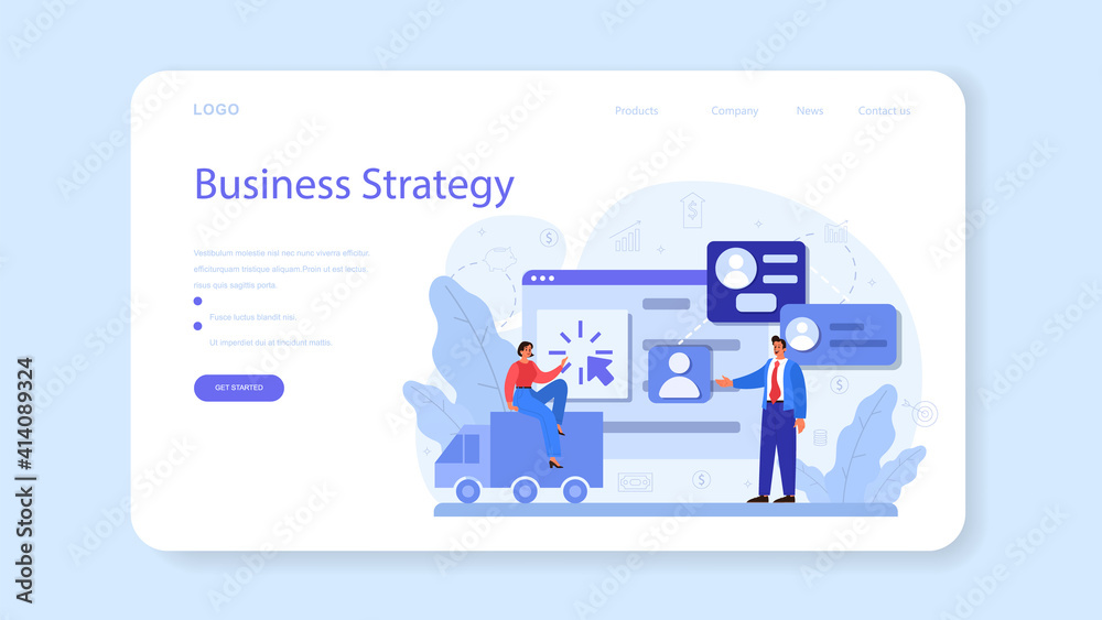 Online business web banner or landing page. People forming Online business web banner or landing page. People forming