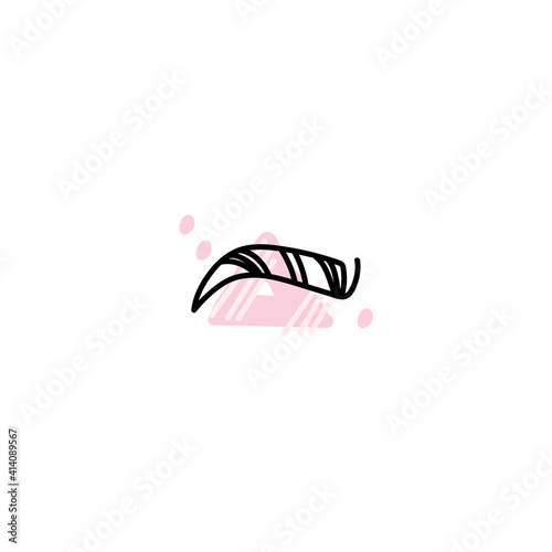 logo for online shop, brow bar. Contemporary modern trendy vector logo. Highlight cover background. Beauty icon.