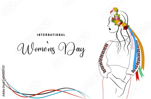 woman in national dress, international women's day