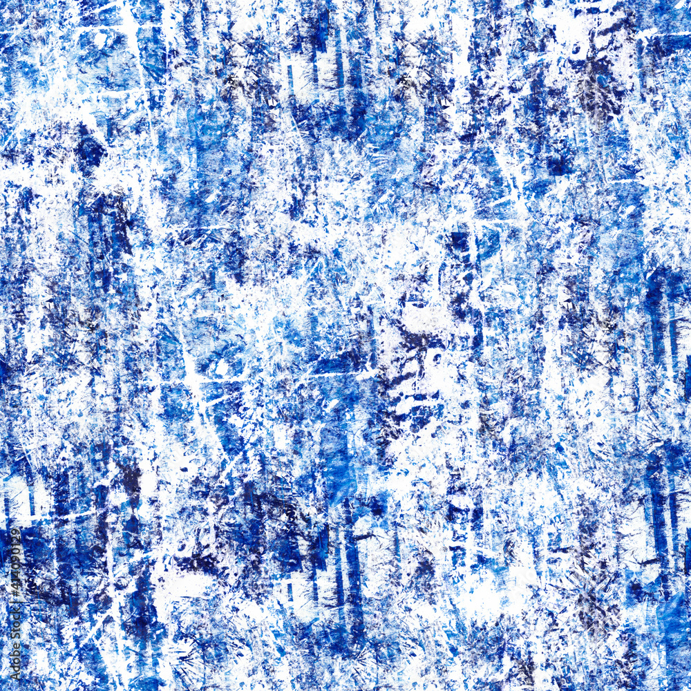 Seamless pattern with blue oil paint.