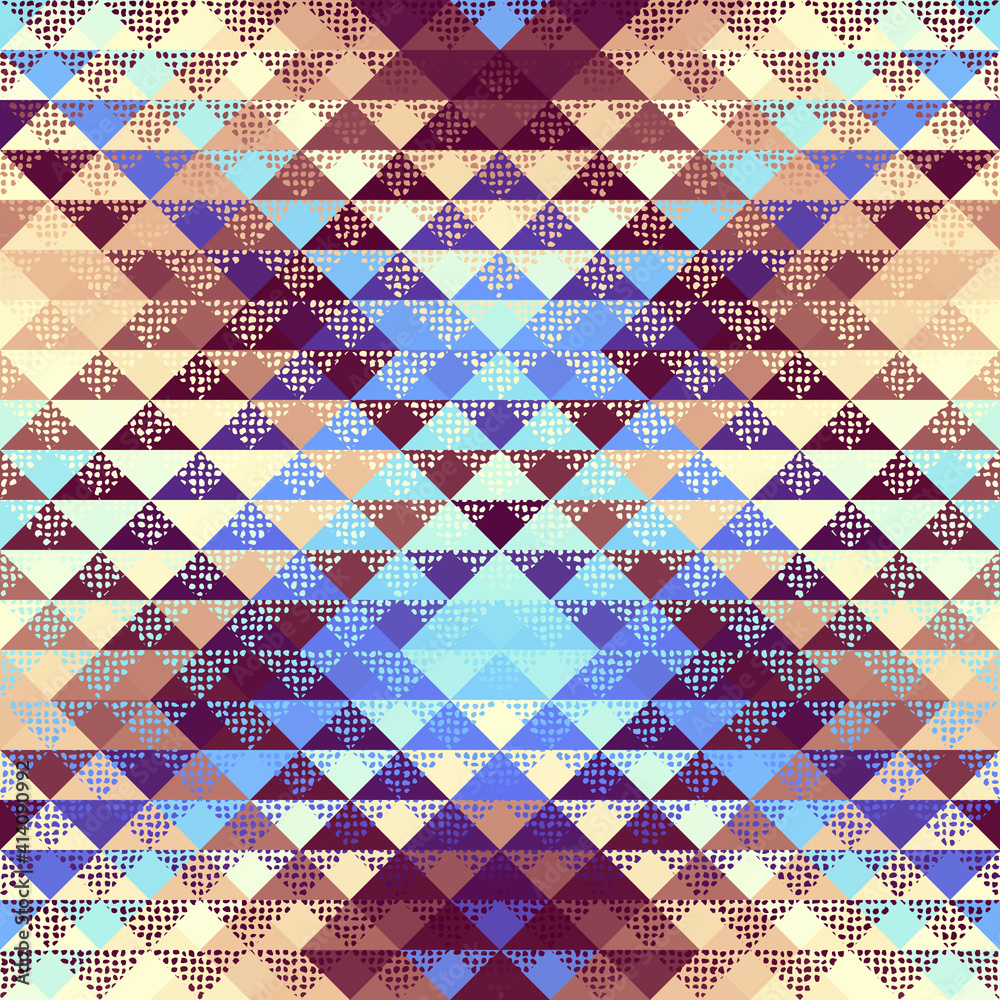Fototapeta premium Seamless pattern of a triangles.. Aztec ornament. Vector image. Seamless pattern.