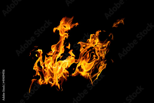 Fire flames on black background © MAKOVSKY ART