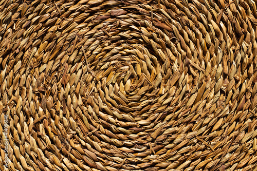 Circular background made of reeds