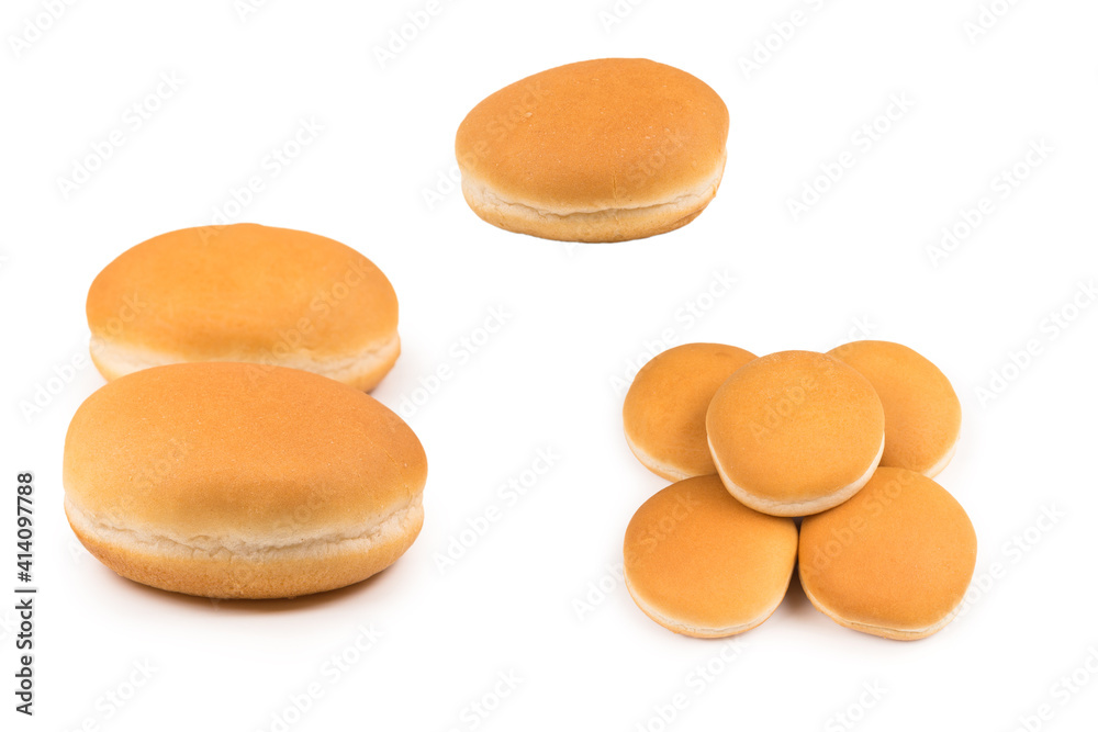 Burger bread isolated on white background. Burger bread isolated on white background.