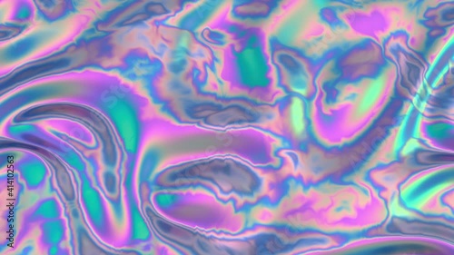 3D abstract animation . Smooth liquid shape. Trendy Colorful Fluid Abstraction Flow. Motion design element. 3D render. Seamless loop.