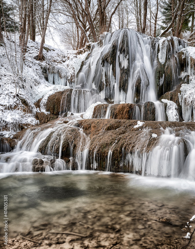 Blurred water in waterfall