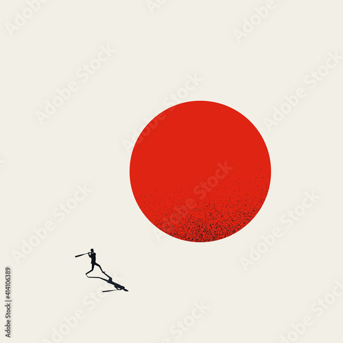 Business leader vector concept. Symbol of courage, bravery, fearless leadership and success.