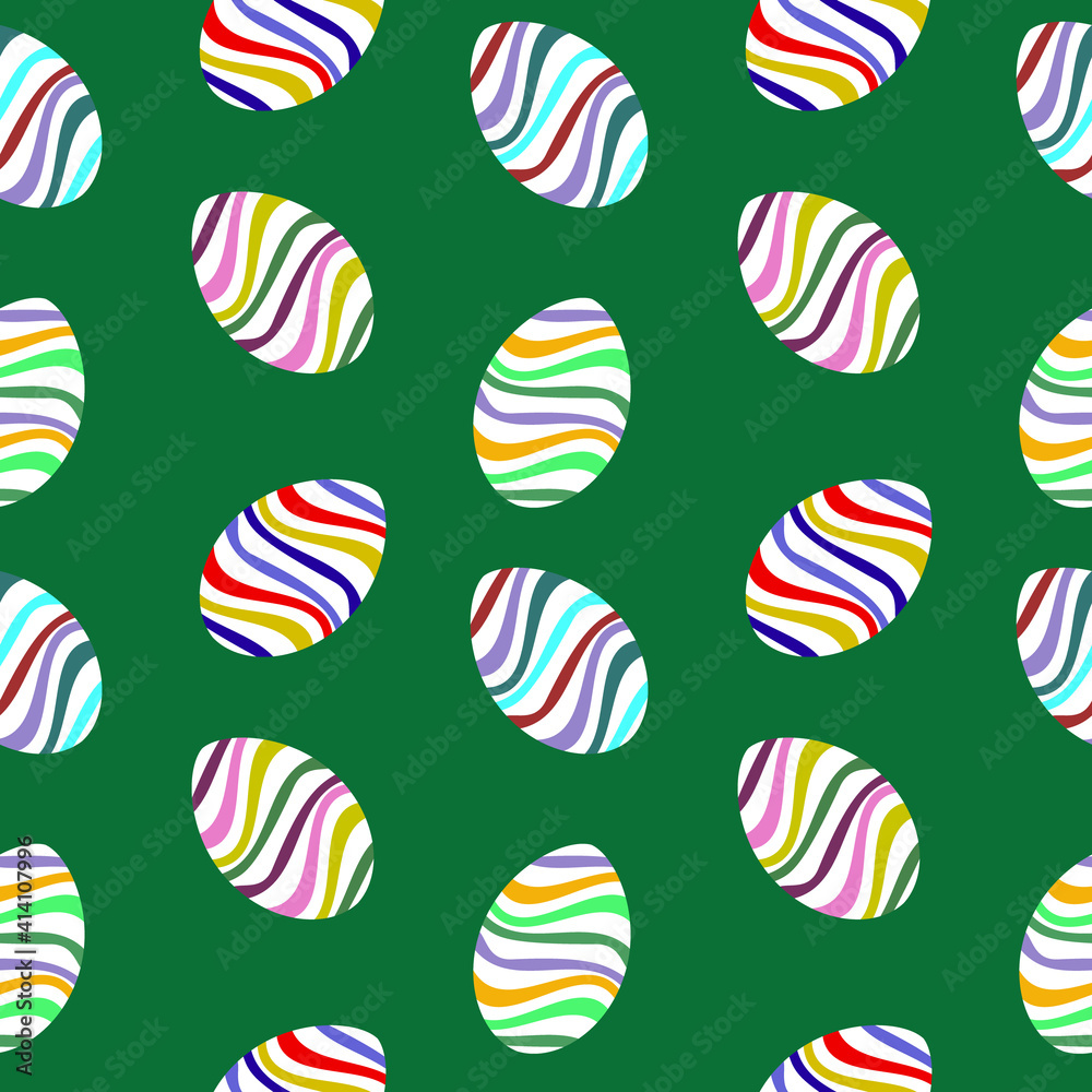 Colored easter eggs seamless pattern,