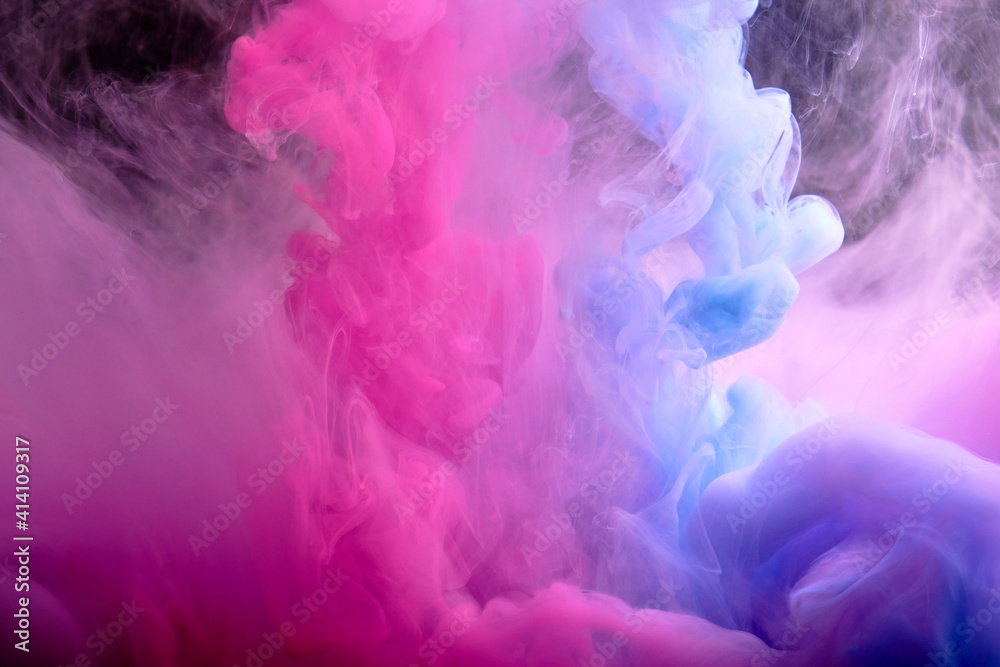 Abstract pink and blue background from fluid.