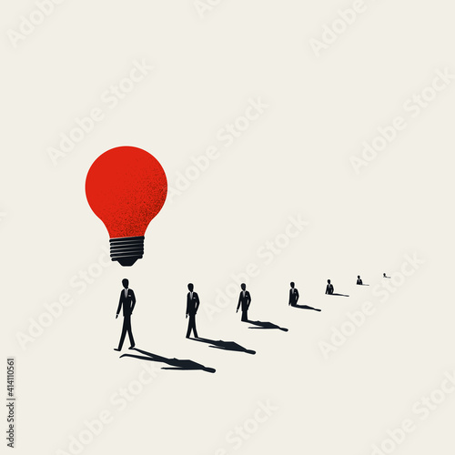 Business leader with creative idea, vector concept. Symbol of leadership, success and growth.