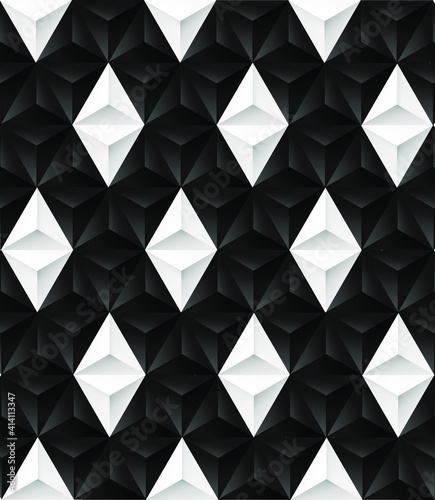 black and white geometric seamless  background