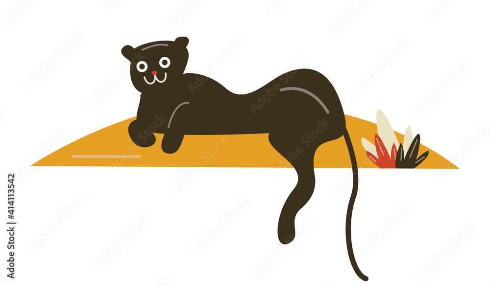 Fototapeta premium illustration of a cat