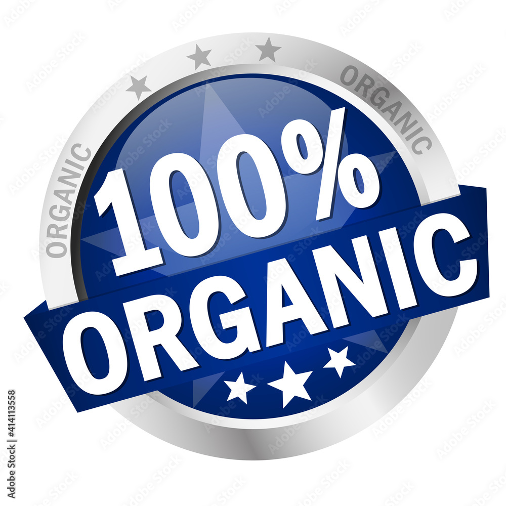 Button with Banner 100% organic Button with Banner 100% organic