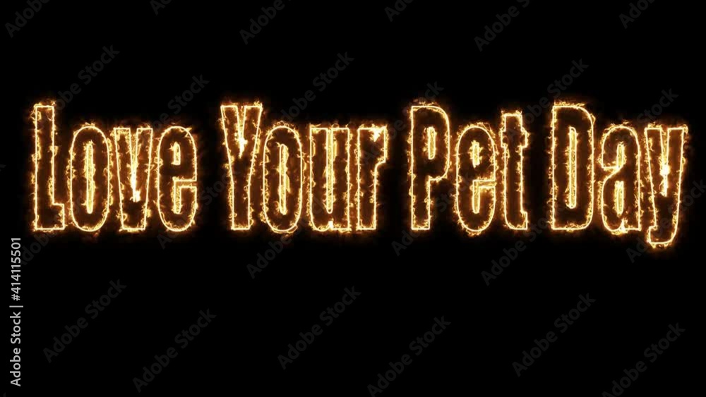 Love Your Pet Day, on Black Backgrand