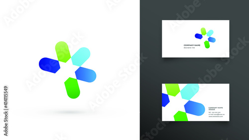 Modern icon design logo element with business card template. Best for identity and logotypes.
