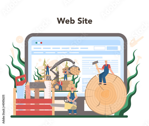 Timber industry and wood production online service or platform
