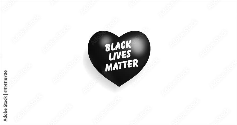 3D black Heart beating with BLACK LIVES MATTER text. 3D Seamless Animation. Loopable animation of rendered heart on white background. For mailing, greeting card, web site, shop… 3D black Heart beating with BLACK LIVES MATTER text. 3D Seamless Animation. Loopable animation of rendered heart on white background. For mailing, greeting card, web site, shop…