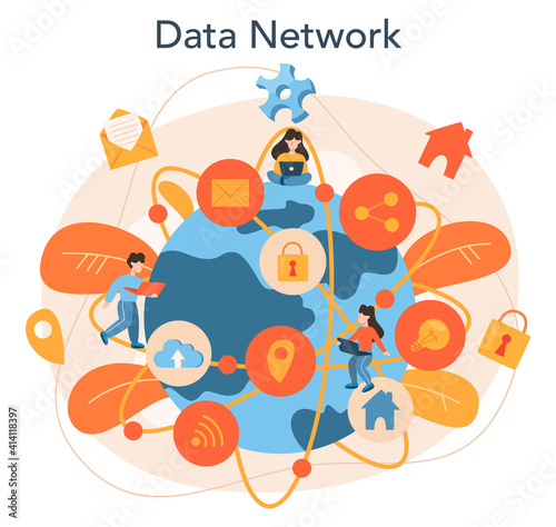 Internet of things. Idea of cloud, technology and home.