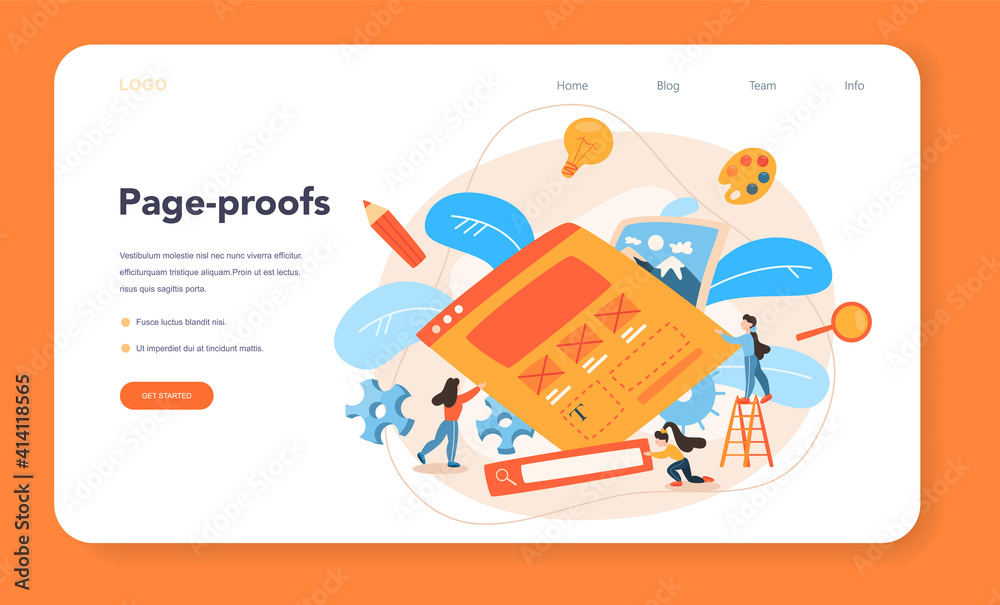 Layout designer web banner or landing page. Web development Layout designer web banner or landing page. Web development