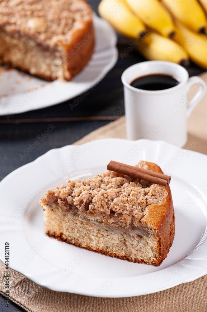 .Traditional Brazilian banana cake called 