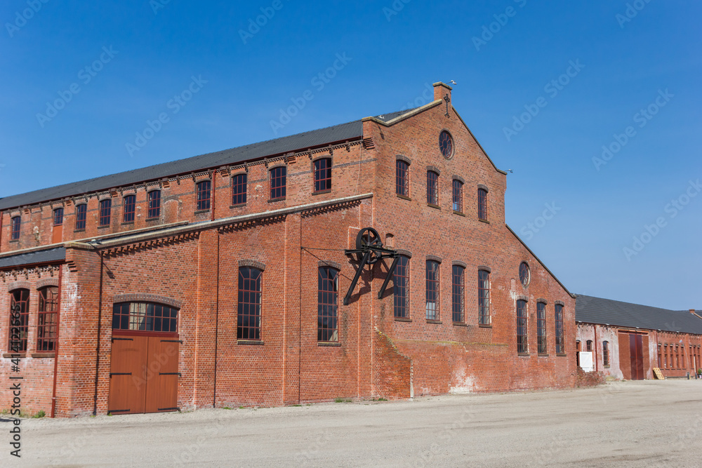 Central hall of the historic factory De Toekomst in Scheemda, Netherlands