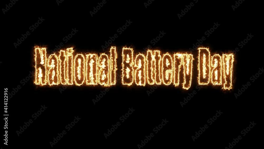 National Battery Day, on Black Backgrand
