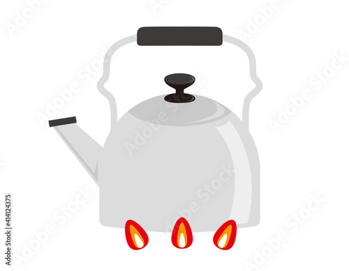 やかんのベクターイラスト　ケトル　キッチン用品