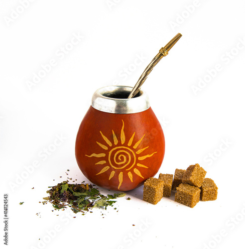 Mate tea, calabaza and bombilla.