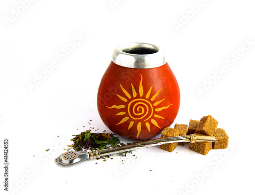 Mate tea, calabaza and bombilla.