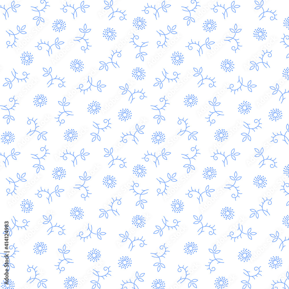 leaf and dot pattern fabric print, texture use
