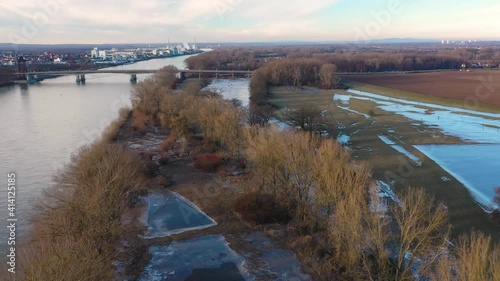 Wallpaper Mural flight over the frozen rheinauen in worms Torontodigital.ca