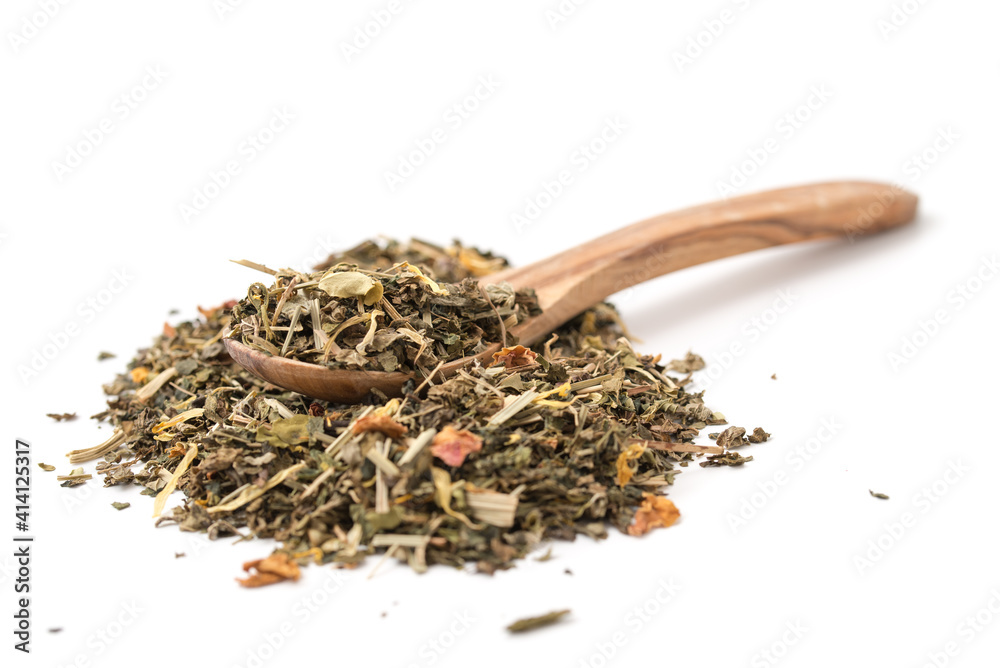 Fototapeta premium Kräuter- und Früchteteemischung