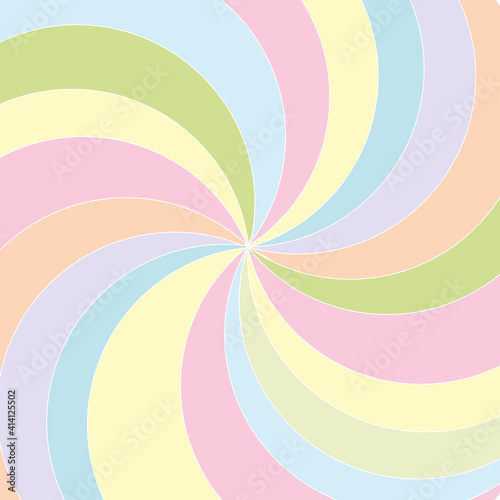 Multicolored pastel swirl background.  Wrap swirl stripes for montage, advertising your business, project or product, illustration, wallpaper, template. 