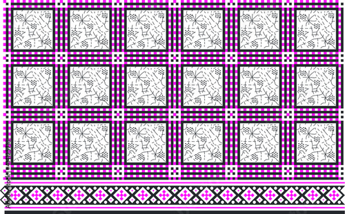 geometric and batik pattern