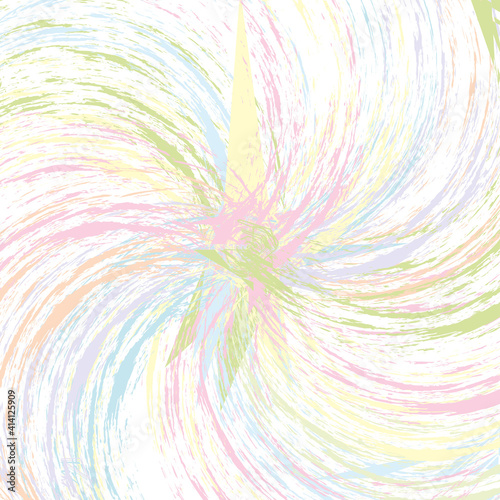 Pastel rainbow colors lines on a White Background. Simple abstract swirl vector prints ideal for layout, cover. 