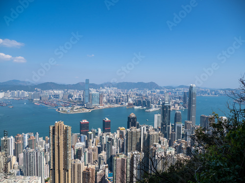 Victoria Harbor, view from the Peak of Hong Kong