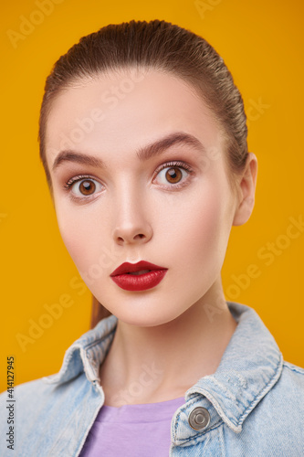 teenager girl with makeup