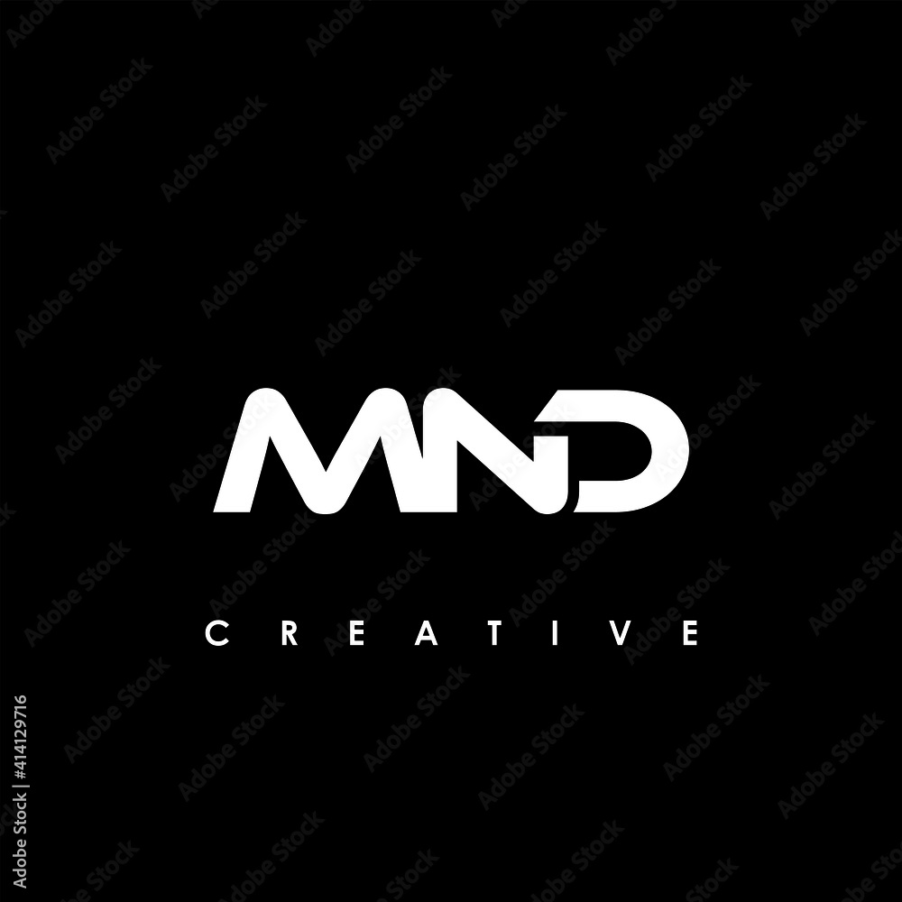 MND Letter Initial Logo Design Template Vector Illustration