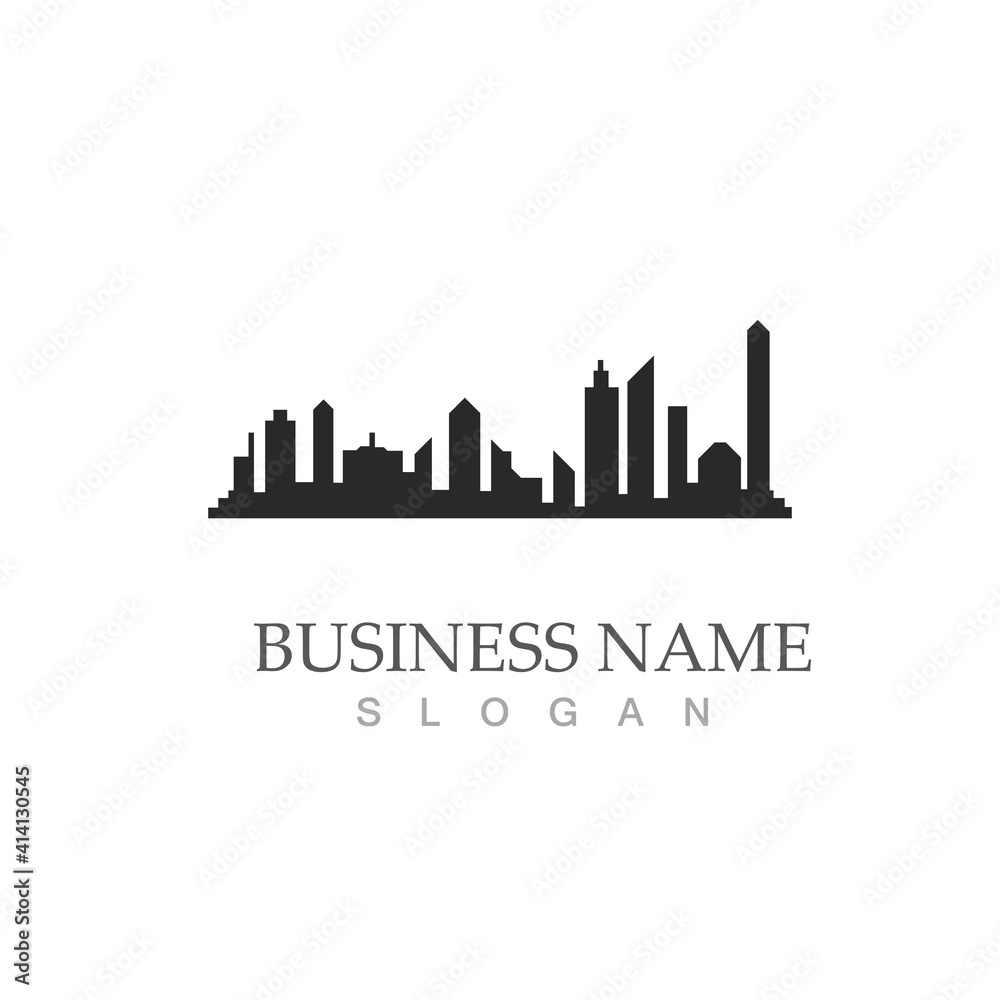 city skyline logo vector illustration template