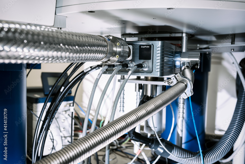 Laboratory device for scientific experiments, detail of input of liquid