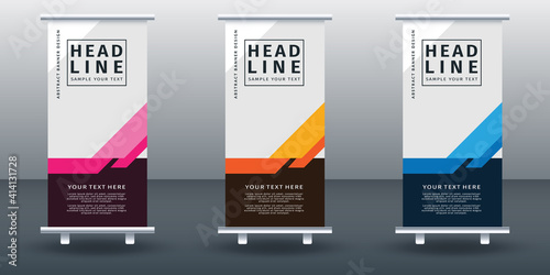 Roll up banner set design template design. Modern Design. Geometric Banner Vector illustration