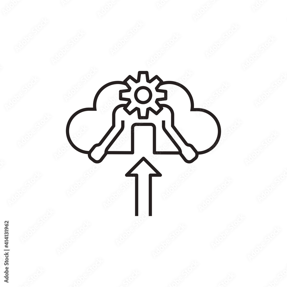 SaaS icon. Cloud technology symbol modern, simple, vector, icon for website design, mobile app, ui. Vector Illustration SaaS icon. Cloud technology symbol modern, simple, vector, icon for website design, mobile app, ui. Vector Illustration
