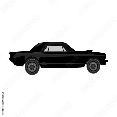 Платно Oldtimer - ford mustang 1965 - illustration vector car desin