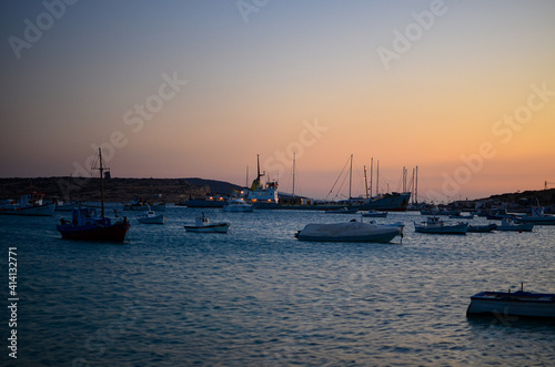 Sunset in Koufonisi island port